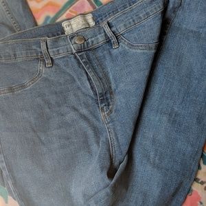 Free People High Rise Long and Lean Denim